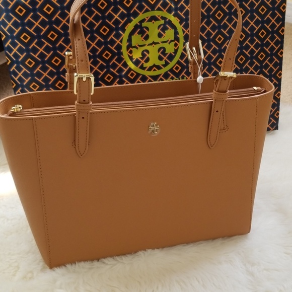 Tory Burch Emerson Small Buckle Tote Cardamom - Picture 2 of 8